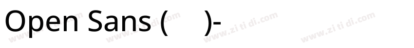 Open Sans (正文)字体转换